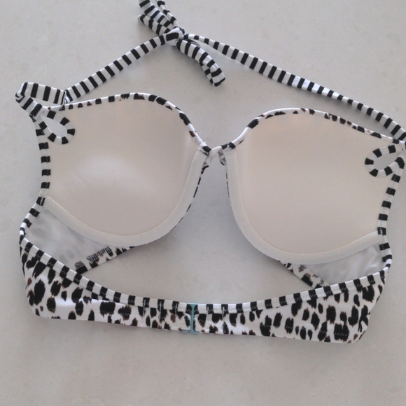 Victoria's Secret White Leopard Swim Top 36B - Picture 3 of 4